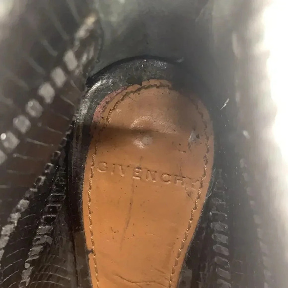 Givenchy High Heel Shoes Patent Leather Textured Open Toe Black Size EU 35 US 5 - Picture 7 of 12